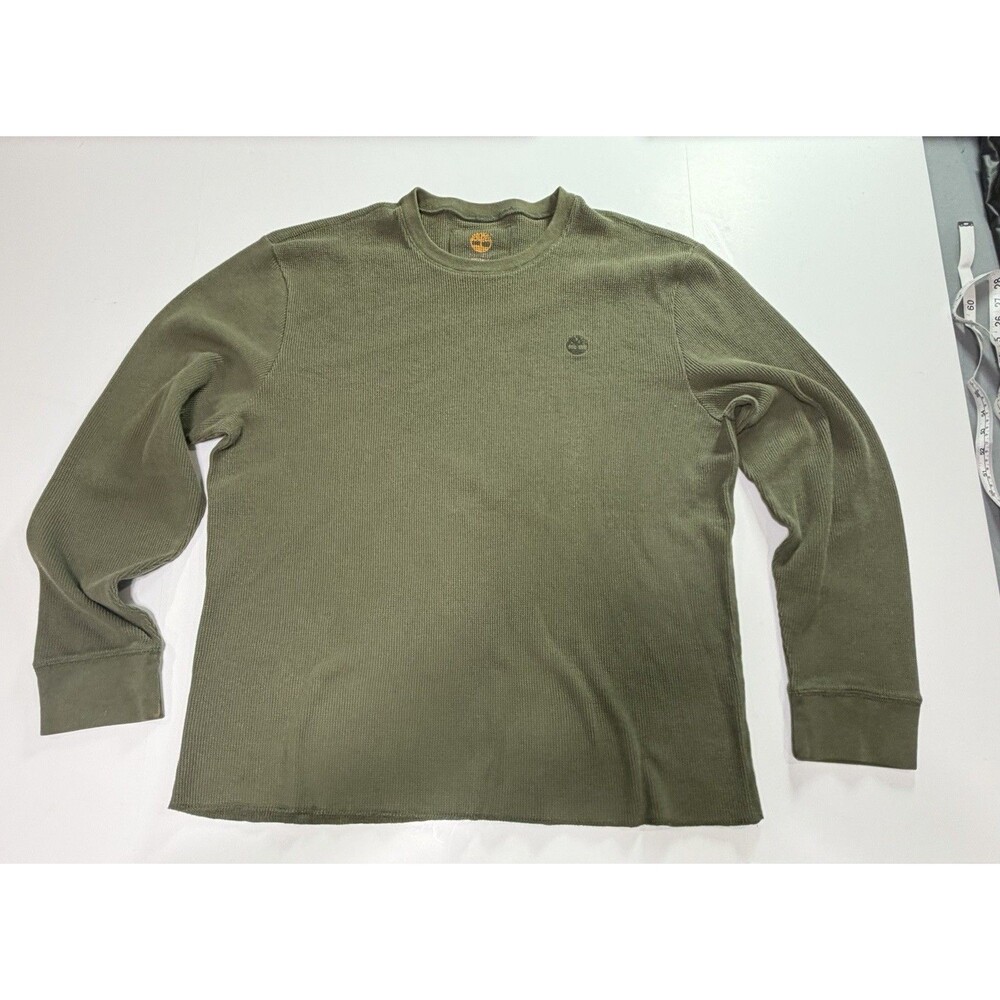 Timberland Men’s 2xl Olive Green Waffle Thermal Long Sleev Shirt